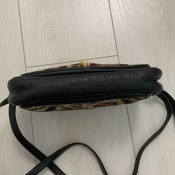 Valentina Leopard Leather Calf Hair Shoulder/ Crossbody Bag - Picture 8 of 17